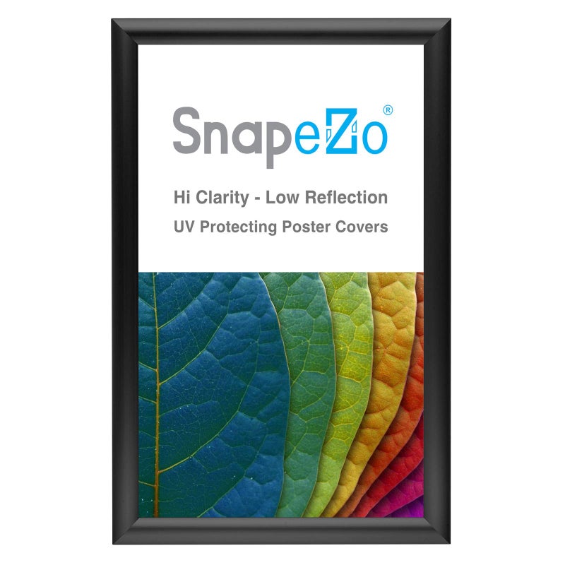 SnapeZo Letter Frame 8.5x14 Inches, Black 1 Inch Aluminum Profile, Front-Loading Snap Frame, Wall Mounting, Sleek Series - Image 1